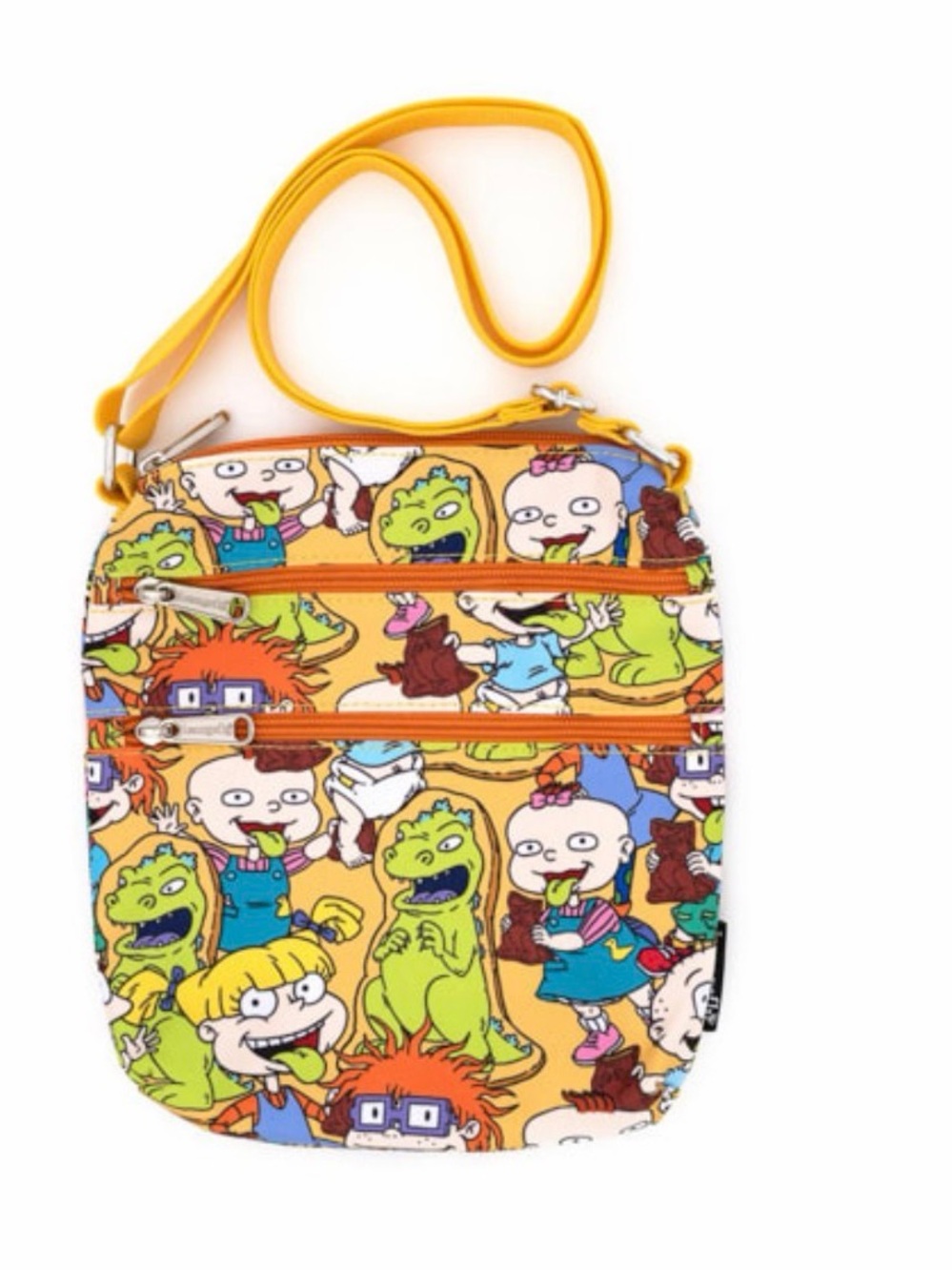 Cartoon Crossbody Bag in Yellow - Rugrats Print